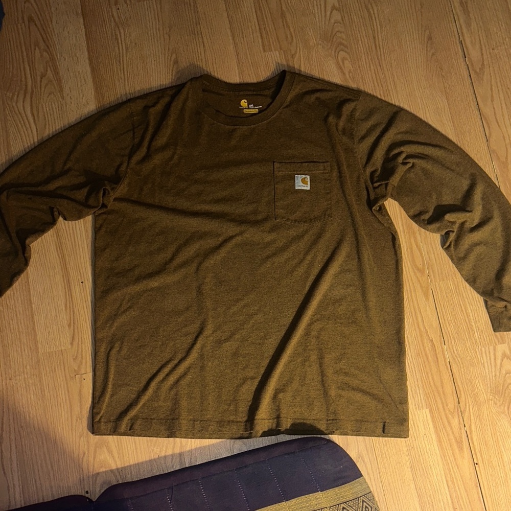 Carhartt Tan Long Sleeve Pocket Tee